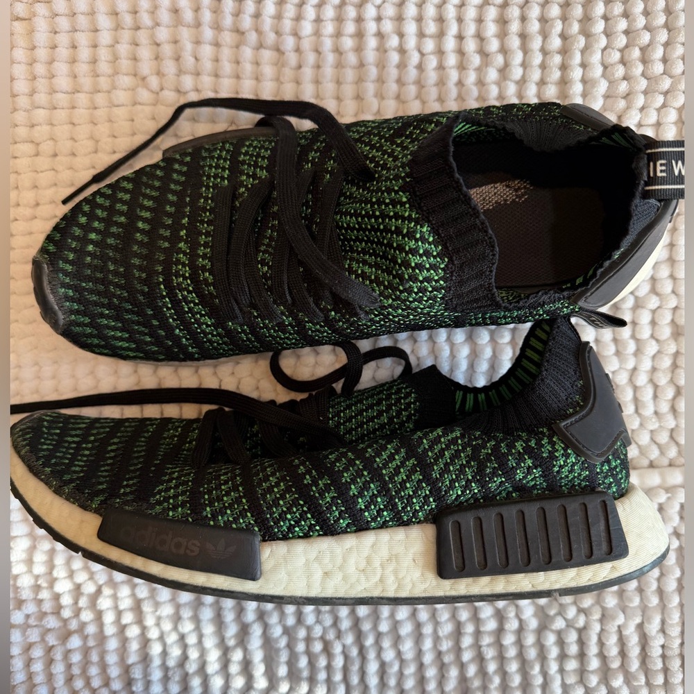 Adidas NMD_R1 STLT Primeknit 'Noble Green' Shoes Size 11.5
